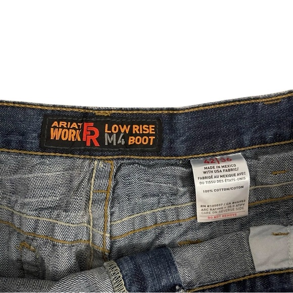 Ariat FR M4 Flame Resistant Low Rise Boot Cut Denim Work Jeans HRC 2 Size 42/36 - Picture 8 of 14